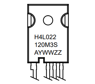 Les IC ébrèchent le N-canal 1200V 68A 352W des transistors MOSFET NTH4L022N120M3S par le trou TO-247-4L 1