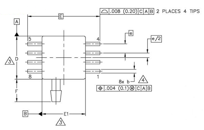 Capteurs monolithiques 8-SMD 0 de pression de silicium de la puce MPXV7002GP de circuit intégré
