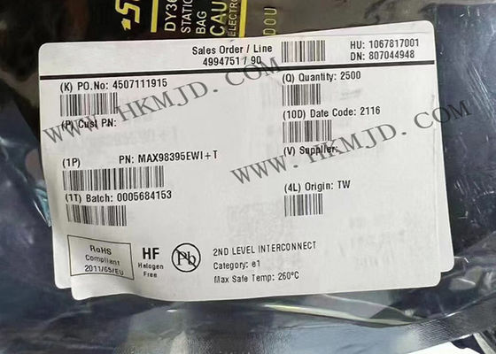 Puce de circuit intégré MAX98395EWI 1 canaux d'entrée numérique classe DG Amplificateur XFBGA28