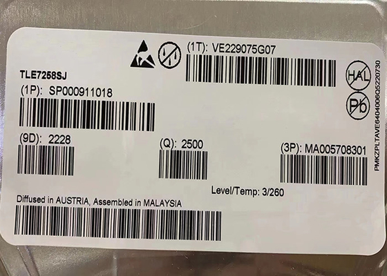 Les émetteurs-récepteurs de la puce 8SOIC de circuit intégré de LIN Transceiver IC TLE7258SJ ébrèchent 20Kbps