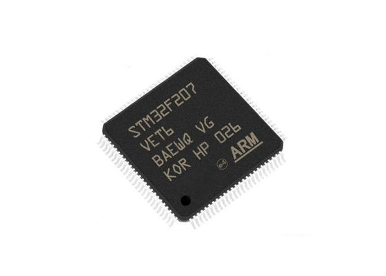STM32F207VET6 microcontrôleur extérieur IC du paquet 120MHz 512KB du bâti 100-LQFP