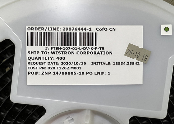 Connecteur extérieur d'en-tête de bâti de position de la puce 14 de FTSH-107-01-L-DV-K-P-TR IC