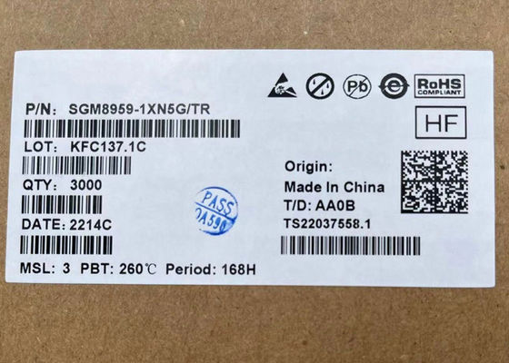 amplificateur opérationnel SGM8959-1XN5G de Zéro-dérive à faible bruit simple de haute précision de 1.8V