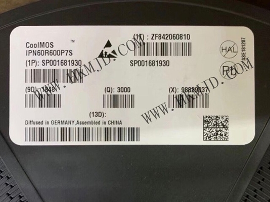 Puce de circuit intégré IPN60R600PFD7S Transistors MOSFET N-Channel 6A TO-261-4