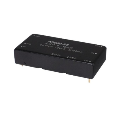 Puce de circuit intégré PQC60-24-S15 60 W Convertisseur DC DC à sortie isolée