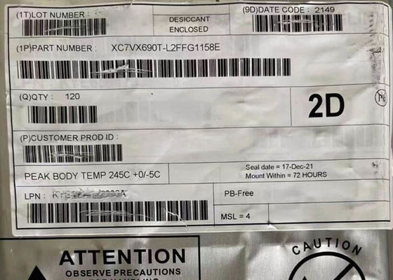 Réseau de porte programmable sur le terrain XC7VX690T-L2FFG1158E 640MHz FPGA