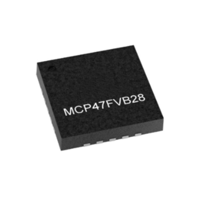 Puce de circuit intégré MCP47FVB28-E/MQ canal octal 12 bits DAC avec interface I2C