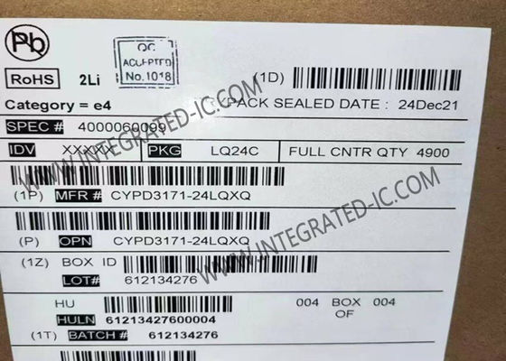 CYPD3171-24LQXQ Puce de circuit intégré EZ-PDTM CCG3PA Contrôleur de port USB de type C