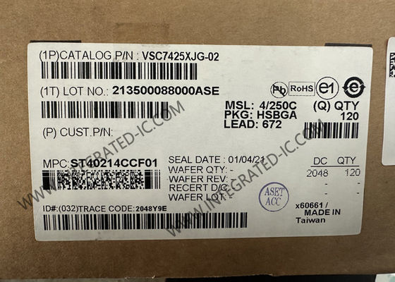 IC Ethernet VSC7425XJG-02 10 Ports gérés couche 2-Ethernet Switch IC avec 12 émetteur-récepteur BGA-672