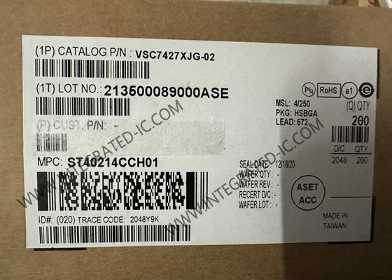 Circuit intégré Ethernet VSC7427XJG-02, commutateur géré de couche 2 Gigabit Ethernet à 26 ports avec montage en surface