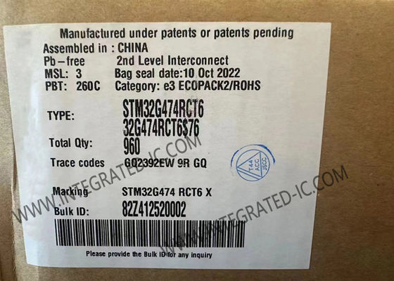 170MHz microcontrôleur IC du BRAS Cortex-M4F LQFP64 du microcontrôleur MCU STM32G474RCT6