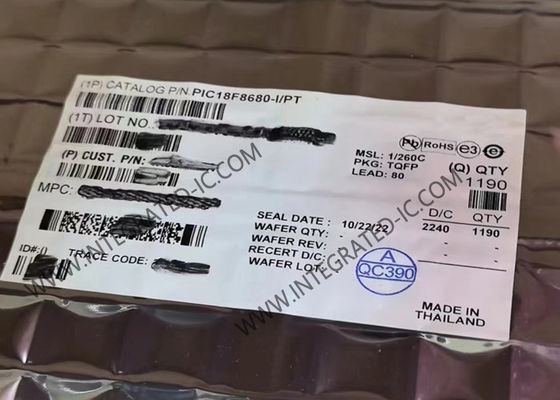 PIC18F8680-I/PT Microcontrôleur MCU 40MHz 8 bits PIC et AVR Microcontrôleur TQFP-80