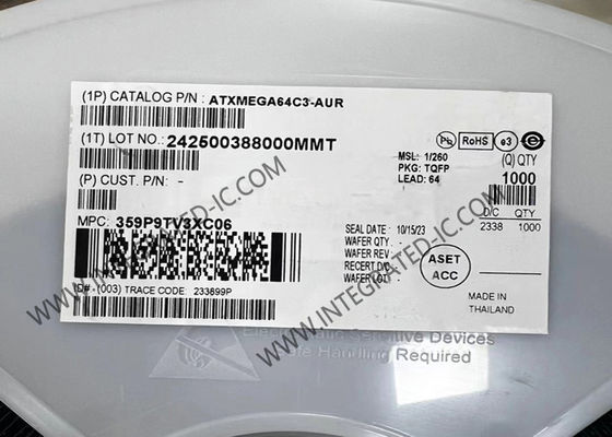 ATXMEGA64C3-AUR Microcontrôleur MCU 8 bits 32 MHz Microcontrôleur TQFP-64 Paquet