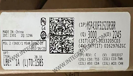 MSP430F5152IRSBR Microcontrôleur MCU 16 bits MCU 25 MHz Microcontrôleur à signal mixte