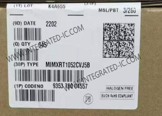 Microcontrôleur à un noyau IC de la puce 196LFBGA de circuit intégré de MIMXRT1052CVJ5B