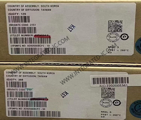 AD9259ABCPZ-50 puce de circuit intégré à 14 bits ADC 50MSPS Convertisseur analogique à numérique