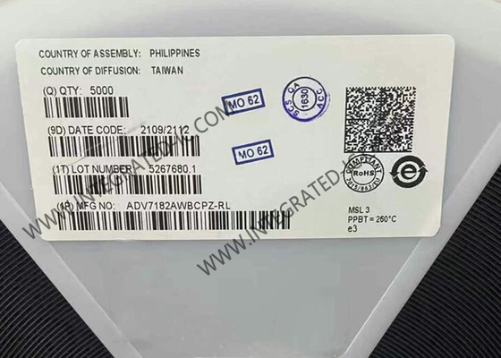 ADV7182AWBCPZ puce de circuit intégré décodeur vidéo SDTV 10 bits avec entrées différentielles