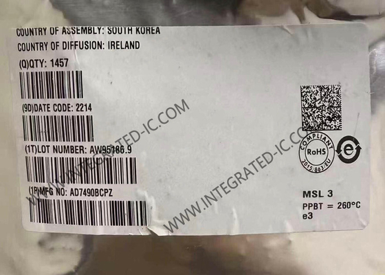 AD7490BCPZ Circuit intégré à puce Convertisseur analogique-numérique 16 canaux 1MSPS 12 bits avec séquenceur