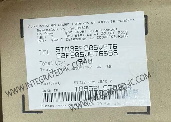 L'ÉCLAIR 100-LQFP du microcontrôleur MCU STM32F205VBT6 a enfoncé des microcontrôleurs