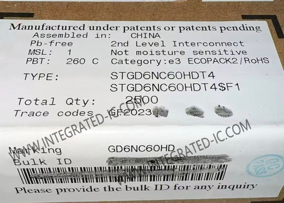 STGD6NC60HDT4 Circuit intégré - Puce 600V N-Channel PowerMESH IGBT Transistors