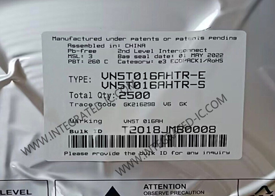 VN5T016AHTR Circuit intégré à puce, pilote côté haut monocanal, TO-252-7, pilotes de grille