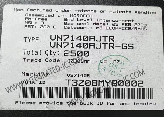 VN7140AJTR Puce de circuit intégré haut pilote avec rétroaction analogique multi-sens pour les applications automobiles