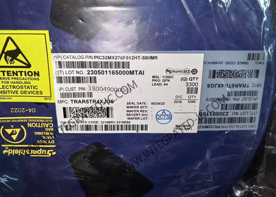 PIC32MX270F512HT-50I/MR Microcontrôleur MCU 50 MHz Microcontrôleur 32 bits MCU QFN-64