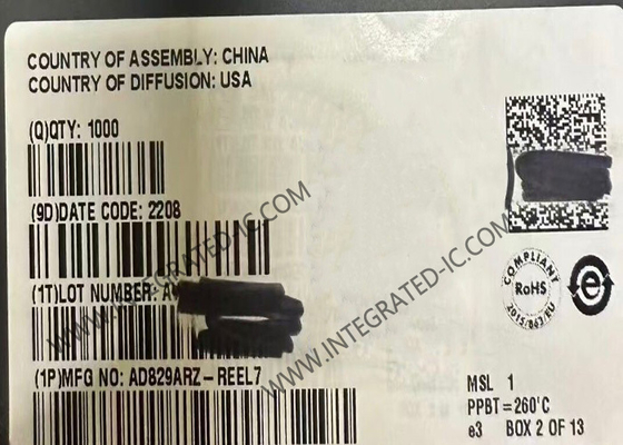 AD829ARZ Circuit intégré Puce Amplificateurs opérationnels SOIC8 Amplificateur opérationnel vidéo à faible bruit
