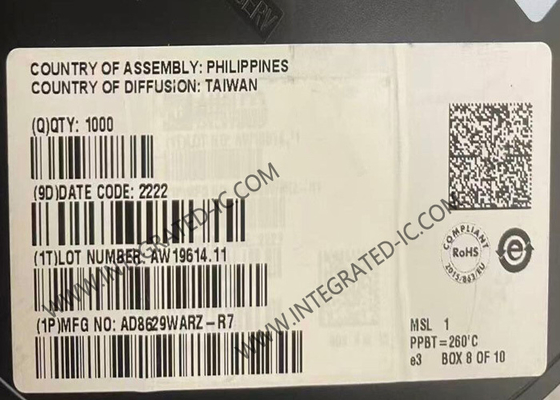 AD8629WARZ Circuit intégré puce de biais de courant Op Ampère SOIC8 Amplificateur opérationnel