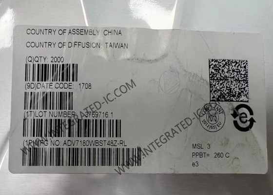 ADV7180WBST48Z Circuit intégré Puce Décodeur vidéo SDTV 10 bits LQFP48 Puces CI