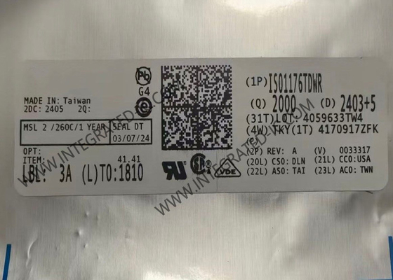 Circuit intégré ISO1176TDWR, puce de circuit intégré, transmetteur-récepteur de ligne différentielle isolée 2500Vrms