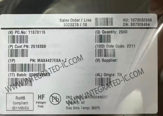 Puce de circuit intégré MAX4427ESA à double vitesse élevée 1.5A MOSFET