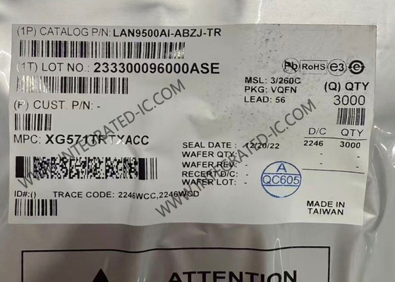 LAN9500AI-ABZJ Ethernet IC à puce unique haut débit USB 2.0 à 10/100 contrôleur Ethernet