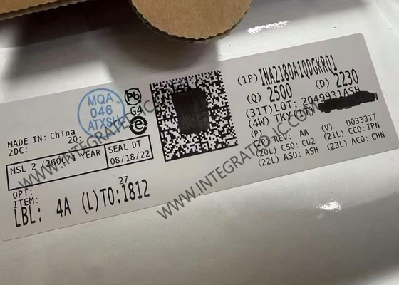 Circuit intégré INA2180A1QDGKRQ1, amplificateur de courant 350 kHz, VSSOP8