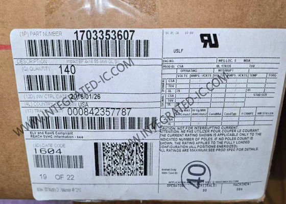 170335-3607 Connecteurs Impact 85Ω Connecteurs de fond de panier à montage vertical