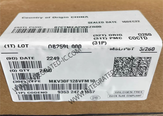 Microcontrôleur MCU MKV30F128VFM10 100MHz Microcontrôleur à 32 bits IC 32HVQFN