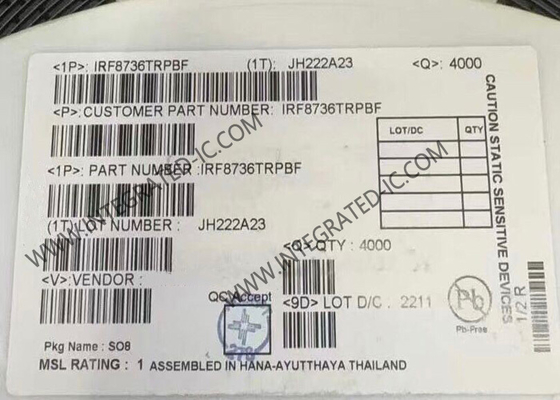 IRF8736TRPBF Circuit intégré 30V MOSFET de puissance HEXFET à canal N unique