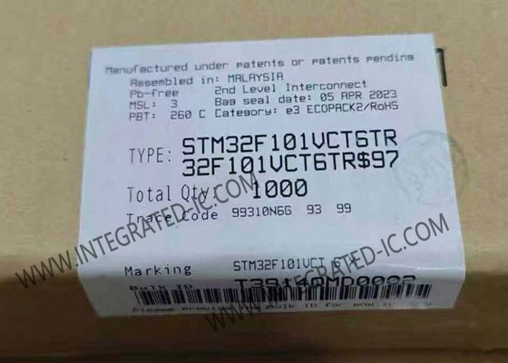 Microcontrôleur STM32F101VCT6TR MCU 32 bits 36 MHz ARM Cortex-M3 STM32F1, boîtier 100-LQFP