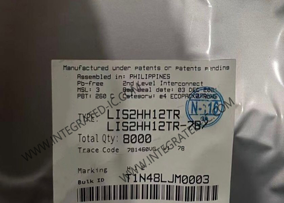 Capteur IC LIS2HH12TR Capteurs de mouvement LGA12 Accéléromètre linéaire à trois axes