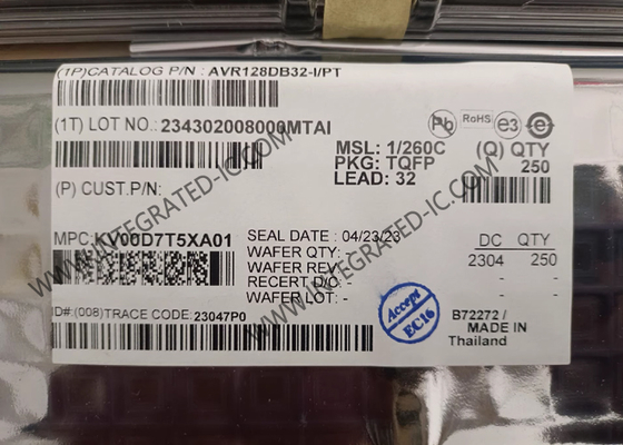 AVR128DB32-I/PT Microcontrôleur MCU 8 bits 24 MHz 128 KB Flash AVR DB Microcontrôleur IC