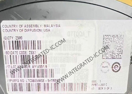 LTC3805IMSE-5 Circuit intégré à puce Contrôleur DC/DC Flyback/Boost/SEPIC en mode courant à fréquence réglable