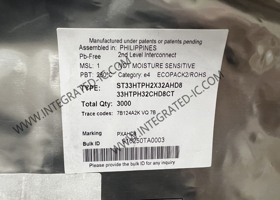 ST33HTPH2X32AHD8 Puce de circuit intégré SPI Interface évolution à long terme TPM 2.0