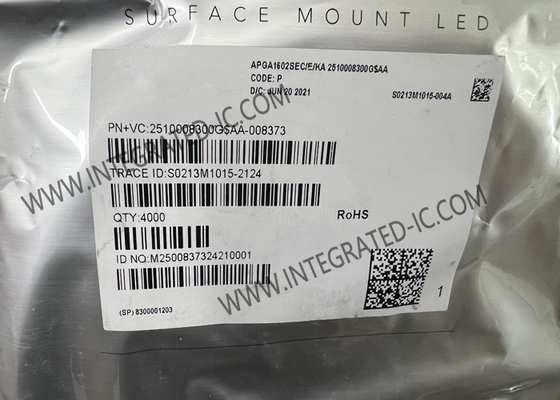 APGA1602SEC/E/KA Circuit intégré puce à angle droit SMD puce à LED Lampe LED 624 nm Indication LED rouge