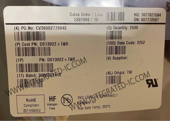 DS1302Z Circuit intégré Puce de chronométrage à charge d'entretien 31B RTC à adresse série