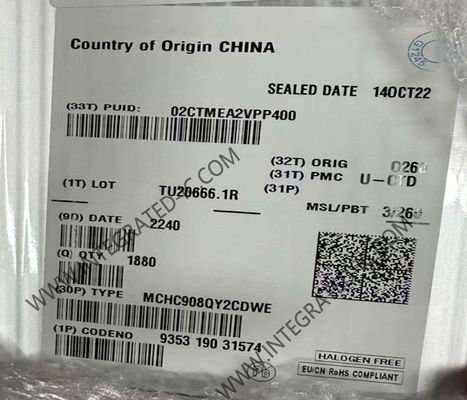 MCHC908QY2CDWE Microcontrôleur MCU haute performance 8 bits 8 MHz HC08 Microcontrôleur SOIC-16