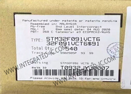 STM32F091VCT6 Microcontrôleur MCU 32 bits 48 MHz ARM Cortex-M0 MCU intégré