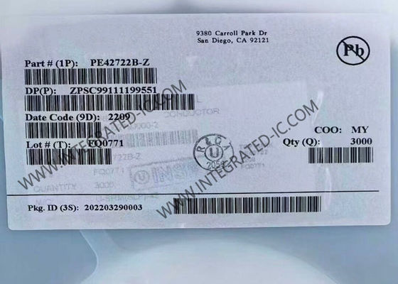 PE42722B-Z UltraCMOS SPDT RF Switch IC Module de communication sans fil de 5 MHz à 1,794 GHz avec faible perte d'insertion et un isolement élevé