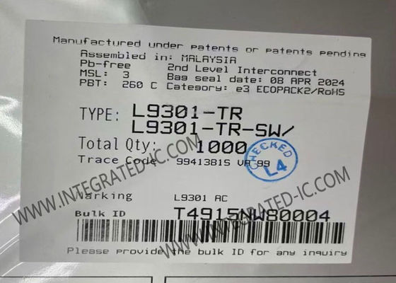 L9301-TR Puce de circuit intégré à conducteur latéral bas octal automobile avec 8 conducteurs 8 sortie et 2.2 courant de sortie dans le paquet PowerSSO-36