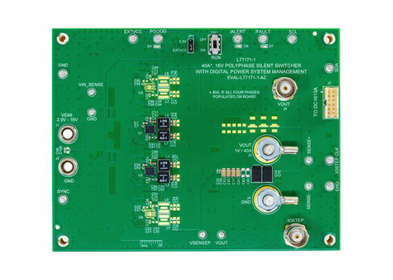EVAL-LT7171-AZ Solutions intégrées 16V Polyphase Silent Switcher Board d'évaluation du régulateur step-down