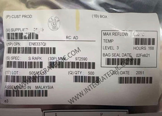 Puce de circuit intégré PowerSoC EN6337QI avec un courant de sortie de 3A, un rendement de 95 % et une fréquence de commutation de 2 MHz